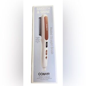 🆕 Conair Heated Straight Brush - Smooth & Shine